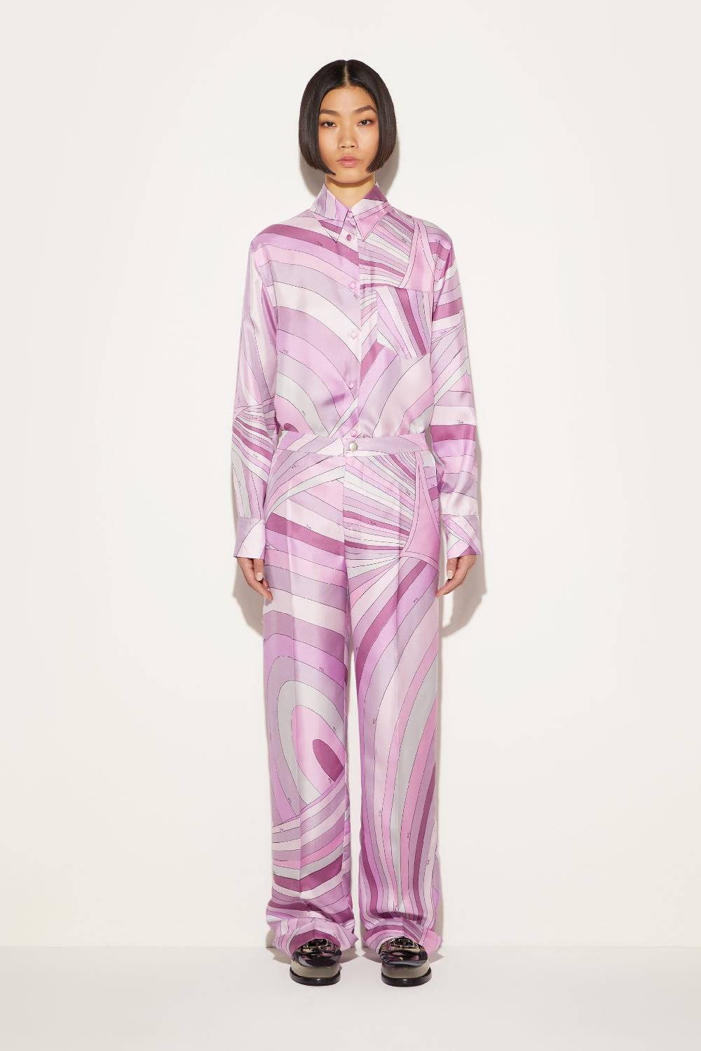 Pucci Pantaloni in seta con stampa Iride Qualità