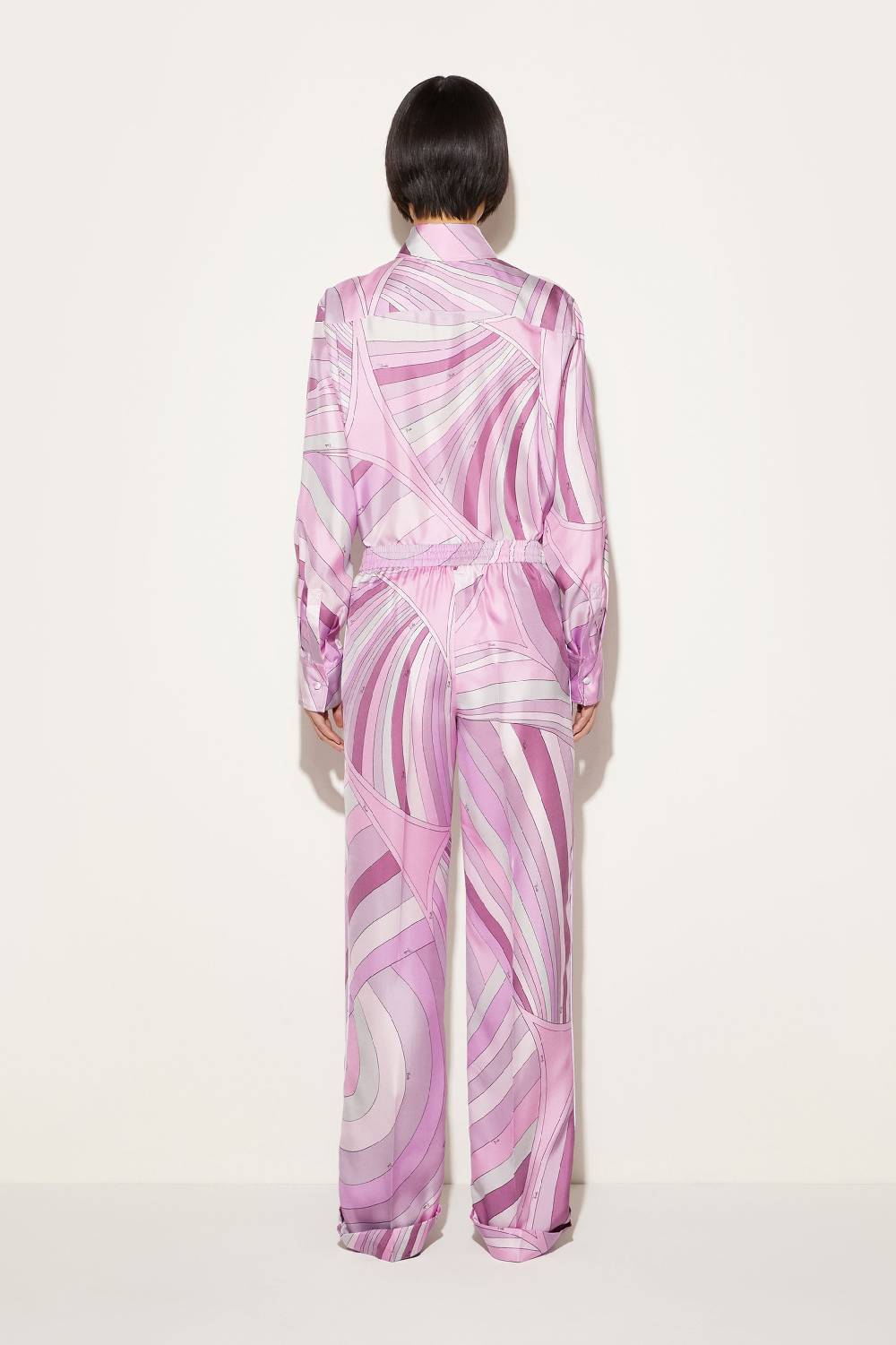 Pucci Pantaloni in seta con stampa Iride Qualità