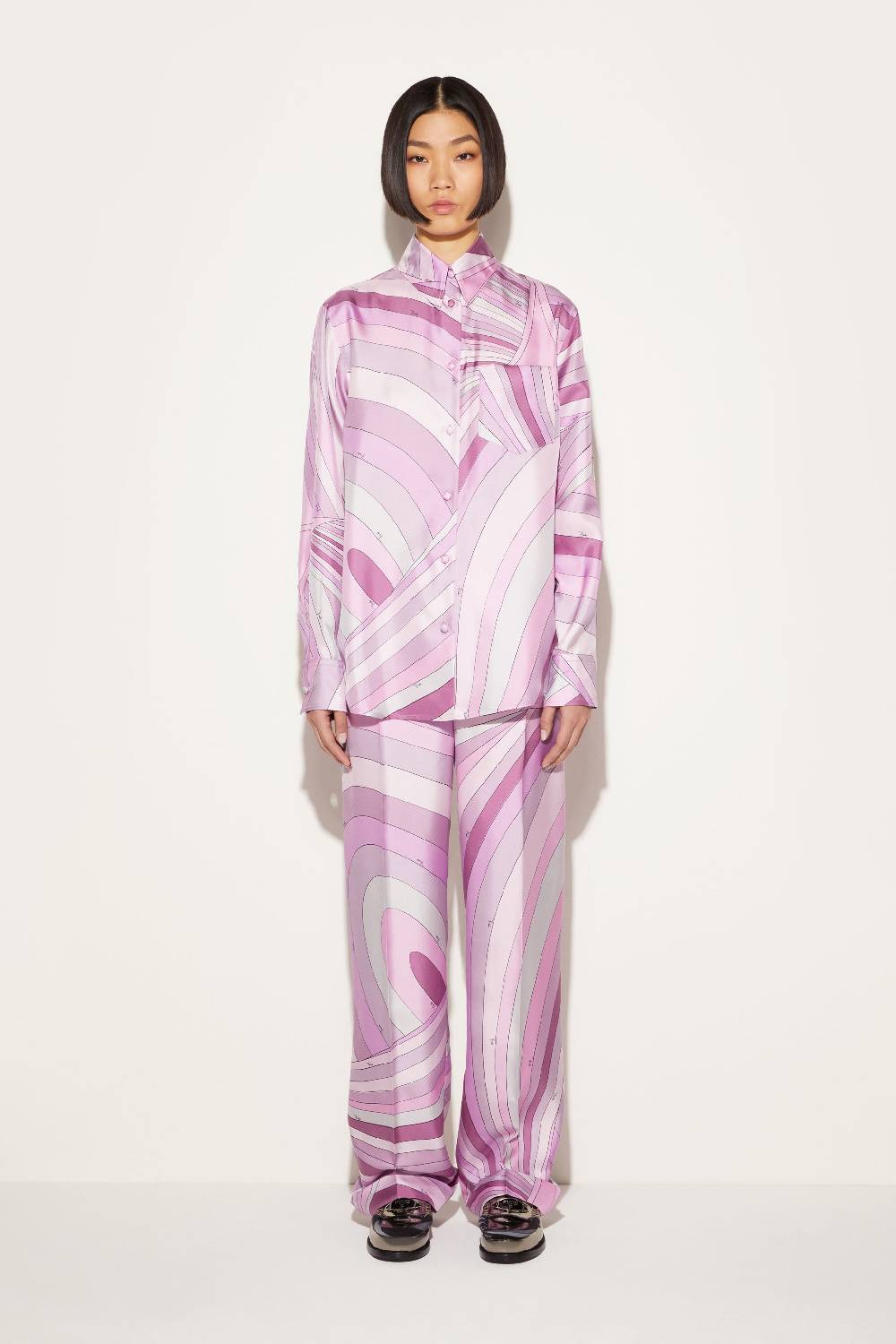 Pucci Camicia in seta con stampa Iride Spedizione Gratuita