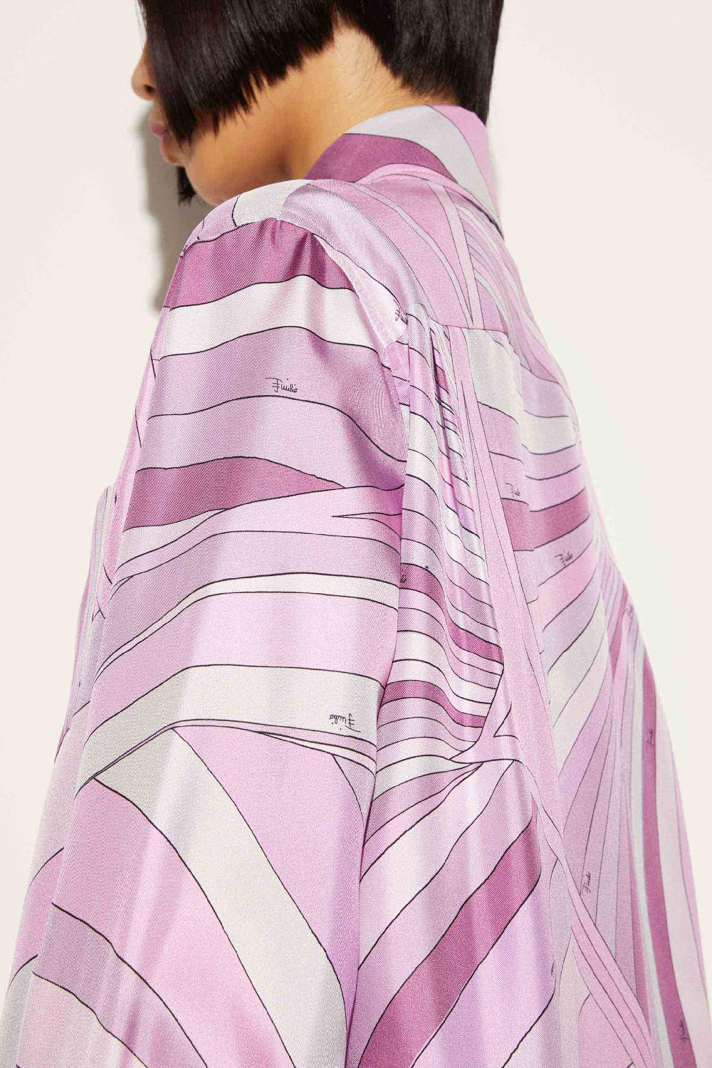 Pucci Camicia in seta con stampa Iride Spedizione Gratuita