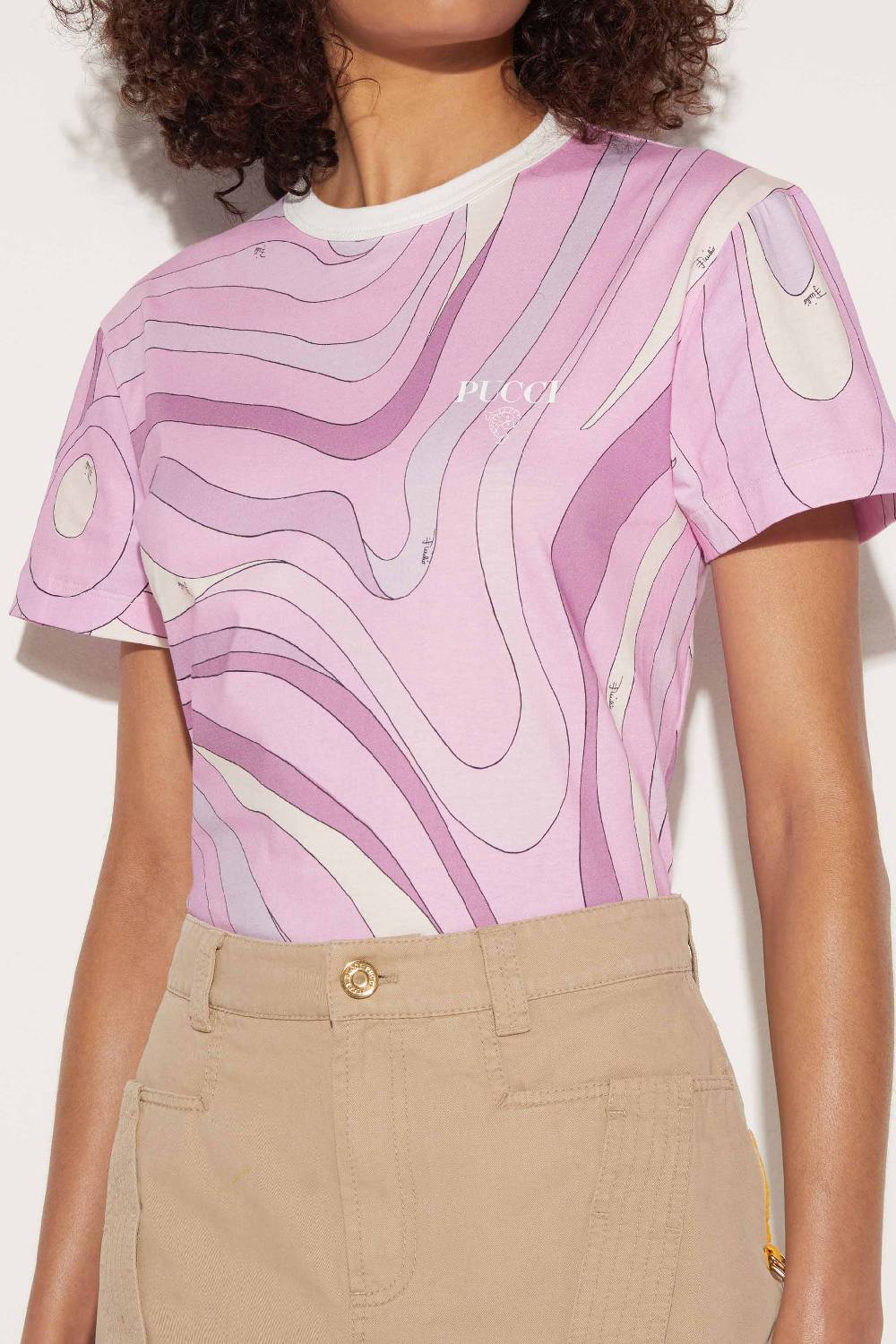 Pucci T-shirt con stampa Marmo Pezzi Unici
