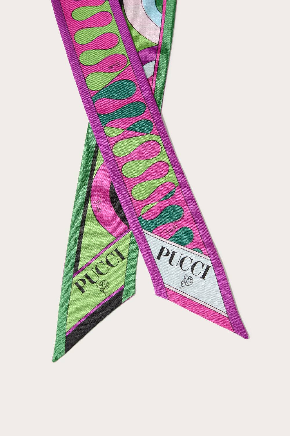 Pucci Foulard in seta con stampe Onde e Leocorno Negozi Online