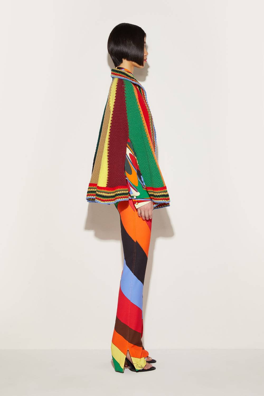 Pucci Mantella colour-block in lana Convenienza