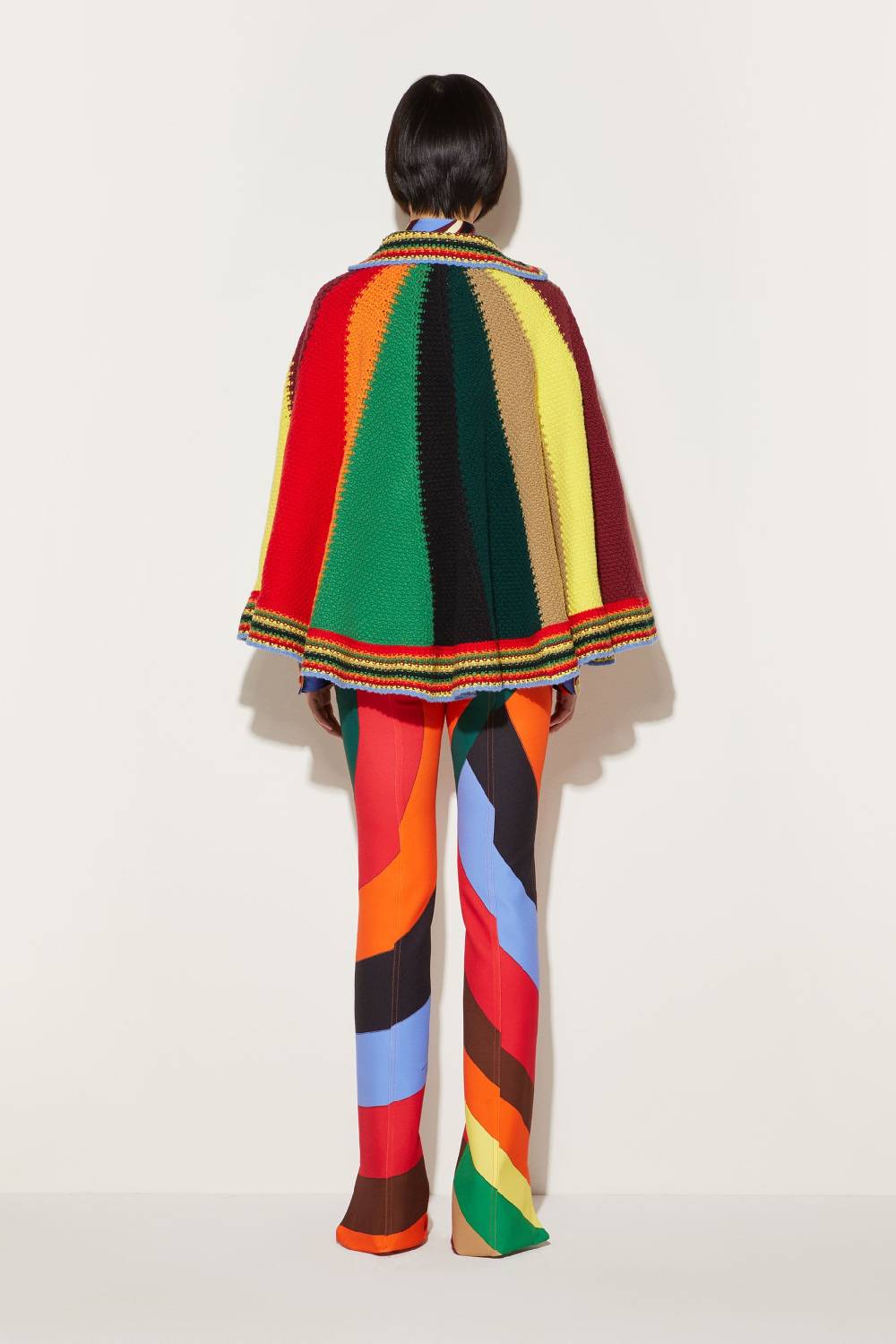 Pucci Mantella colour-block in lana Convenienza