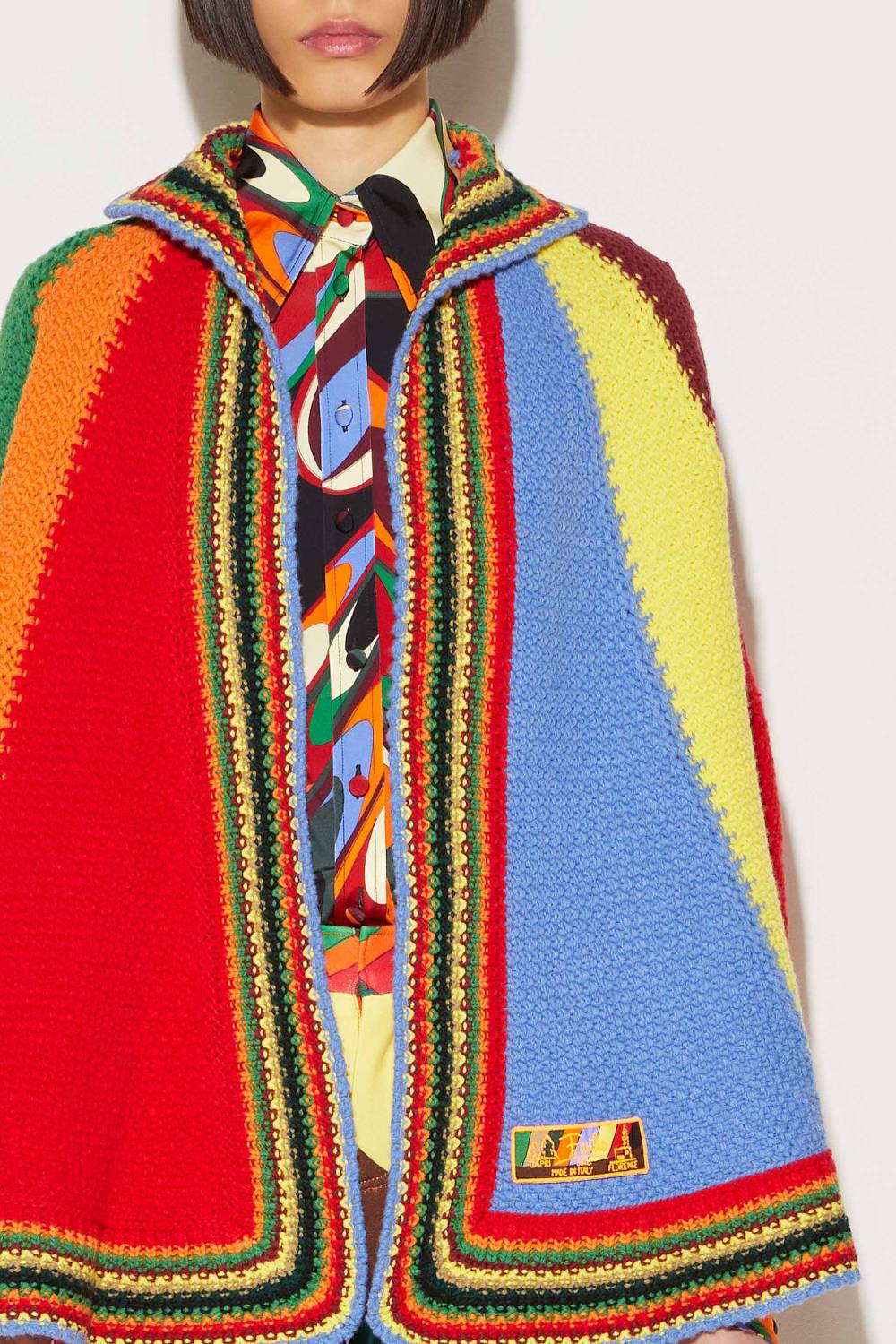 Pucci Mantella colour-block in lana Convenienza