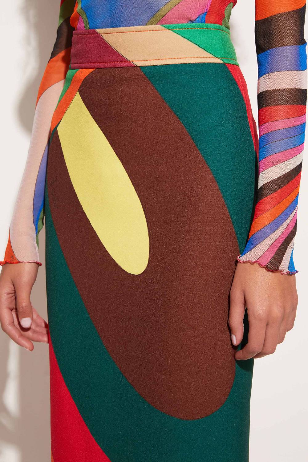 Pucci Gonna lunga con stampa Iride Presa