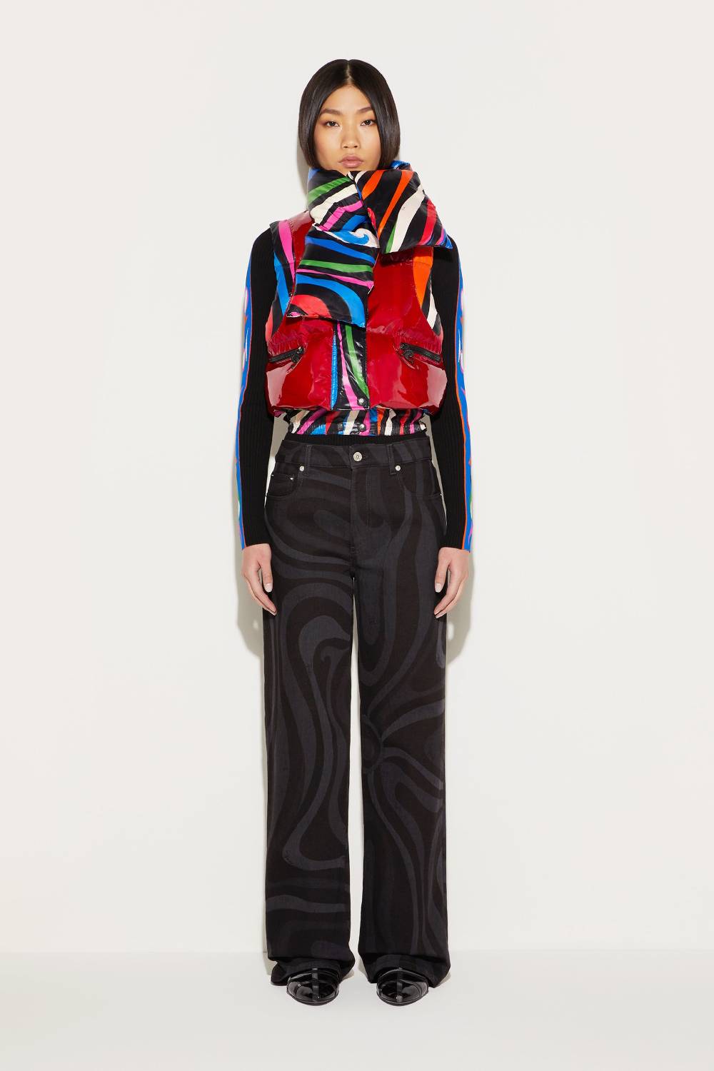 Pucci Gilet imbottito con stampa Marmo Vendita Economica