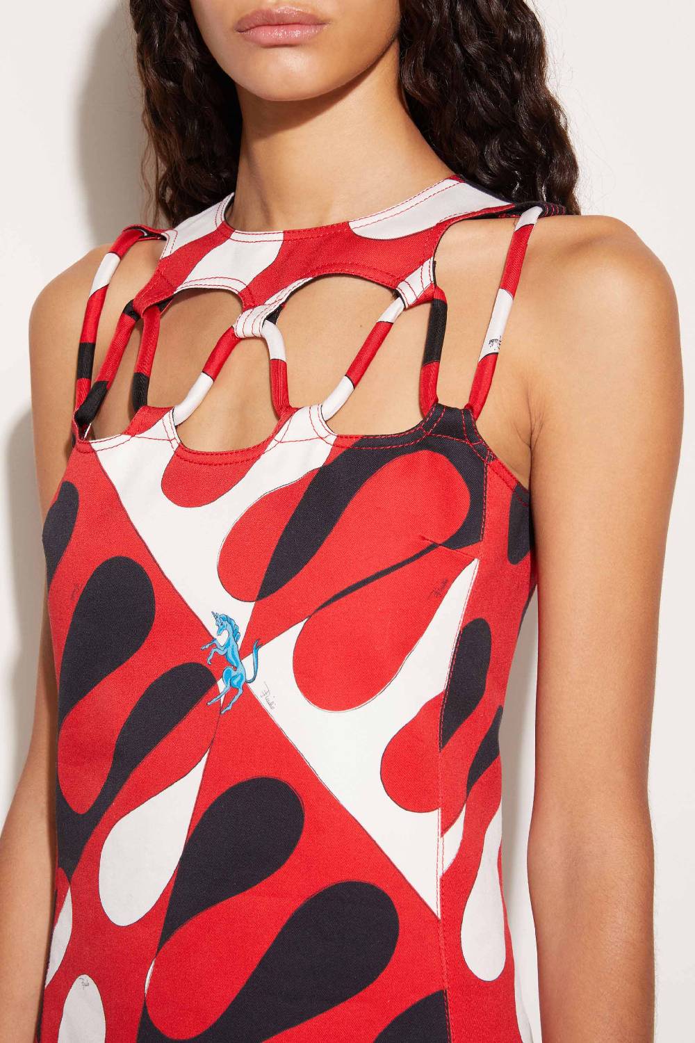 Pucci Mini abito con cut-out e stampa Leocorno I Più Venduti