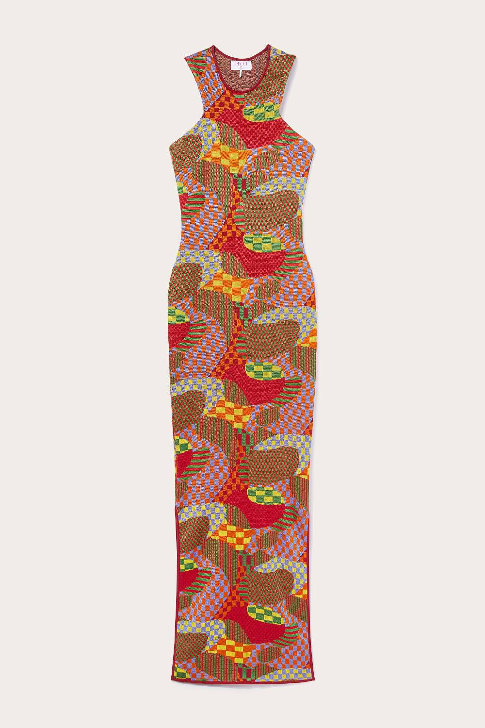 Pucci Abito lungo jacquard con motivo Giardino