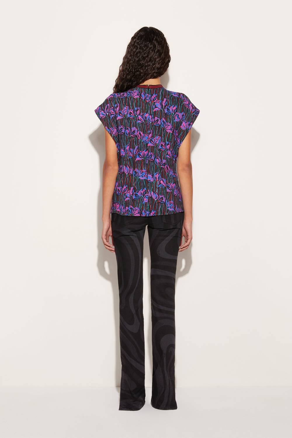 Pucci Top con stampa Fior di Loto e cut-out Offerta per la Festa della Mamma