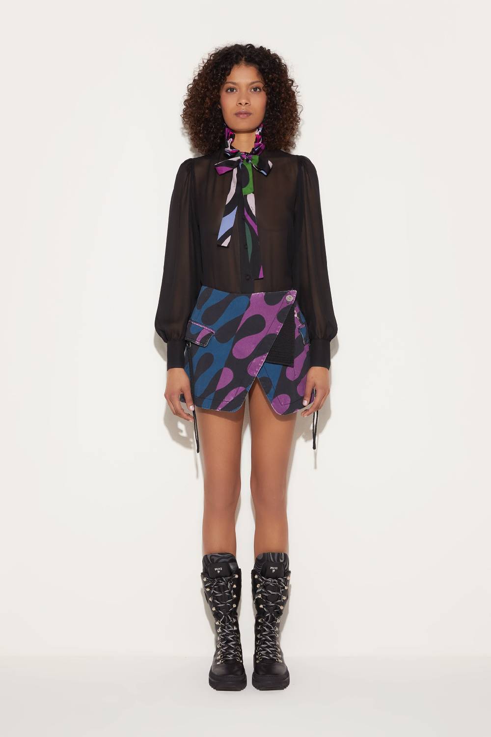 Pucci Camicia in seta con finiture Marmo Smaltimento dello stoccaggio