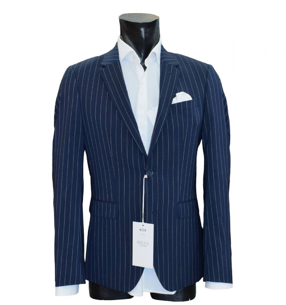 Digel Move Abito blu gessato digel in lana marzotto extra slim fit Acquista Ora