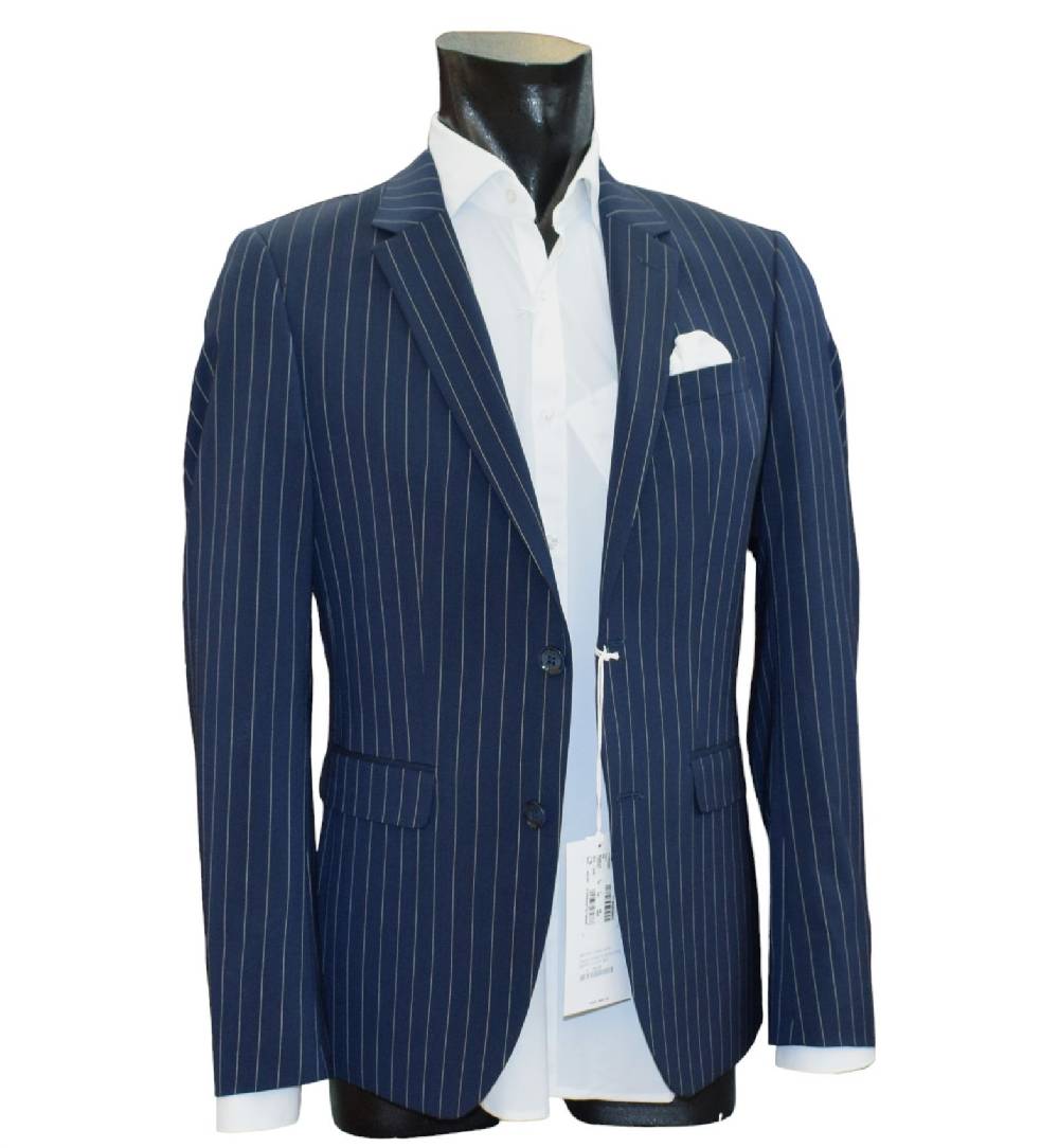 Digel Move Abito blu gessato digel in lana marzotto extra slim fit Acquista Ora