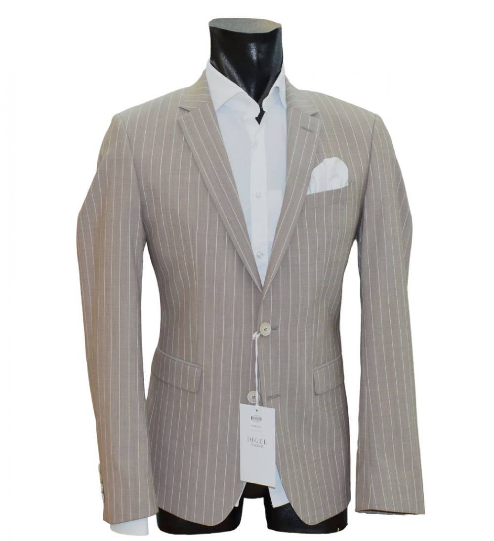 Digel Move Abito beige gessato digel in lana marzotto extra slim fit Consegna Veloce