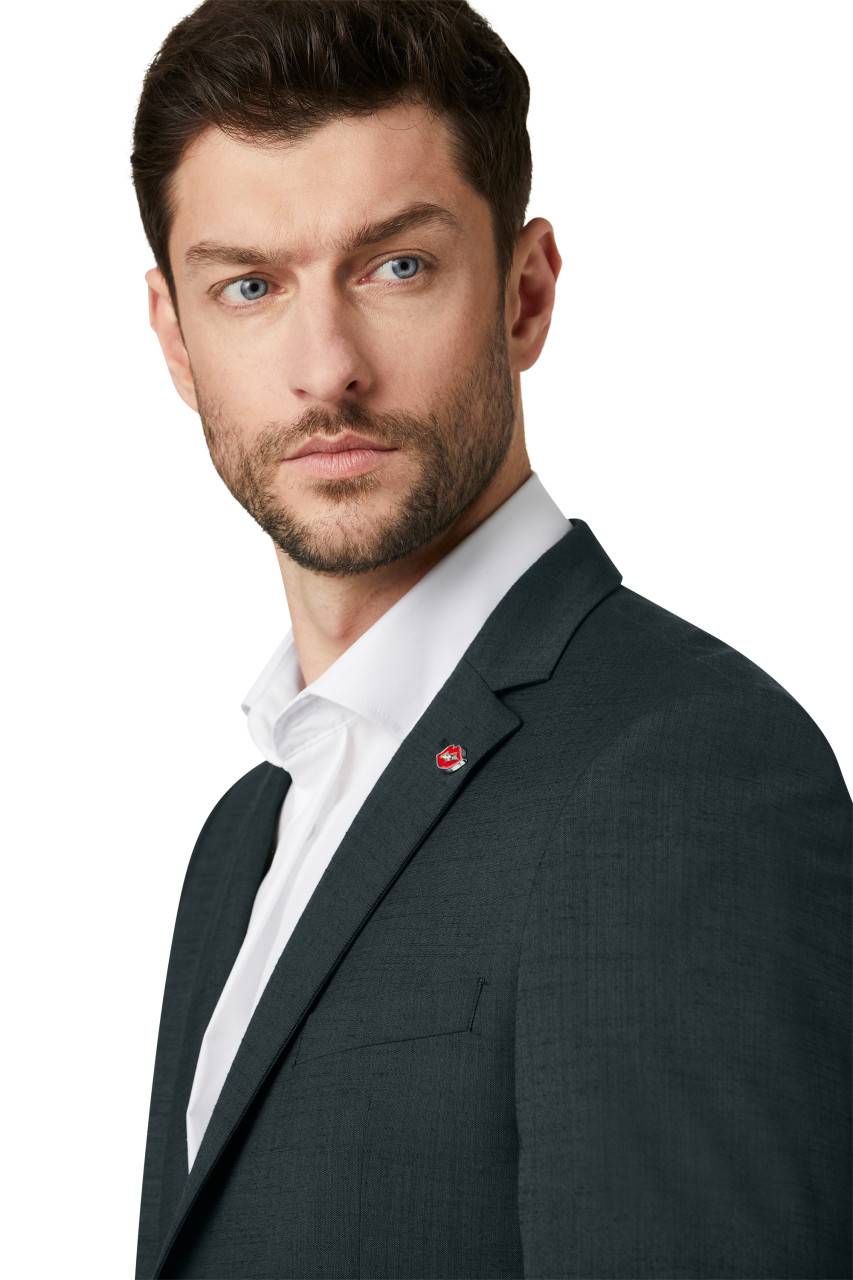 Digel Abito elegante verde scuro digel slim fit con gilet Fino Al -60%