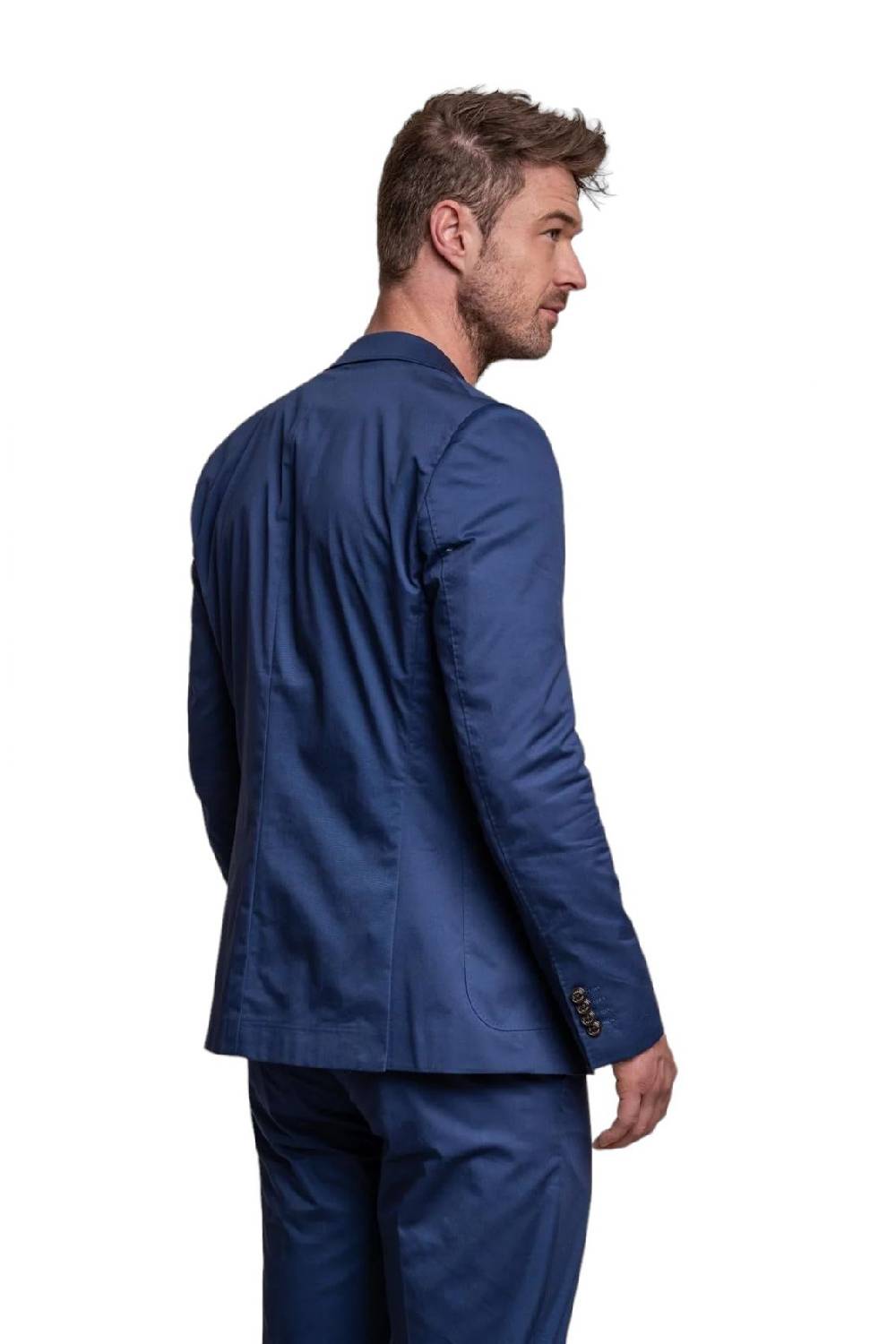 House of Cavani Abito blu elettrico cavani in cotone stretch sfoderato Sconto