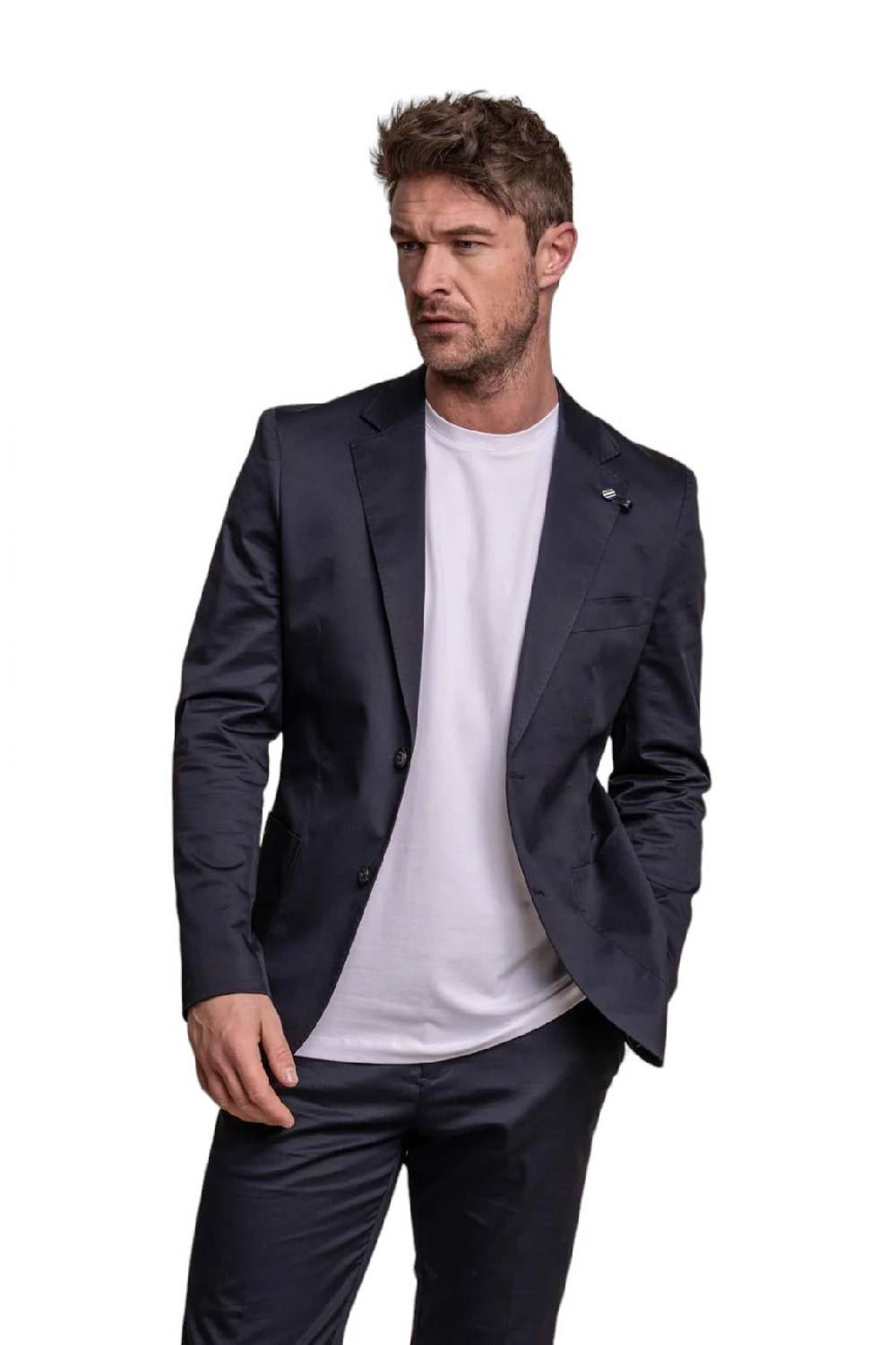 House of Cavani Abito blu navy cavani in cotone stretch sfoderato Offerta