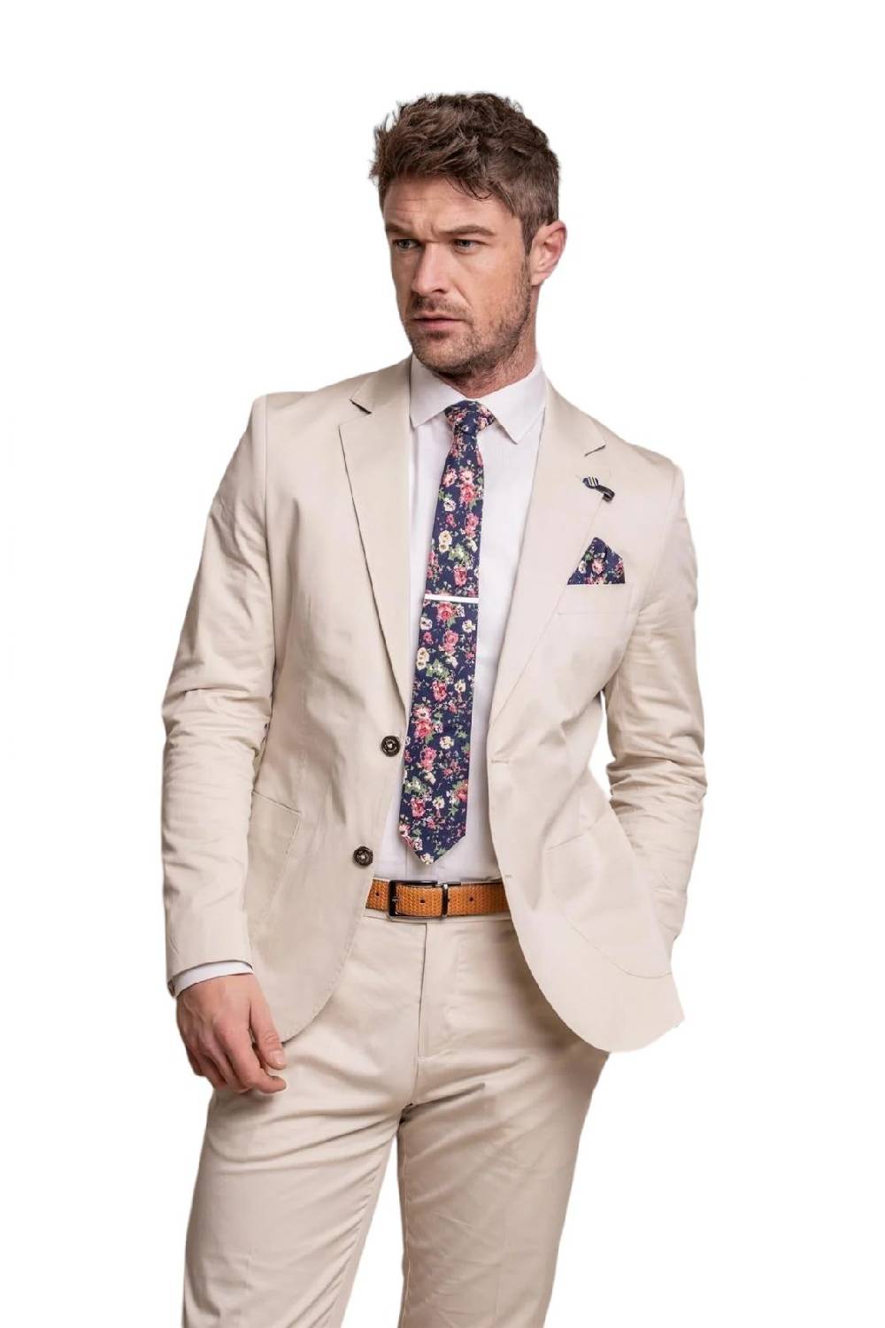 House of Cavani Abito beige cavani in cotone stretch sfoderato Economico