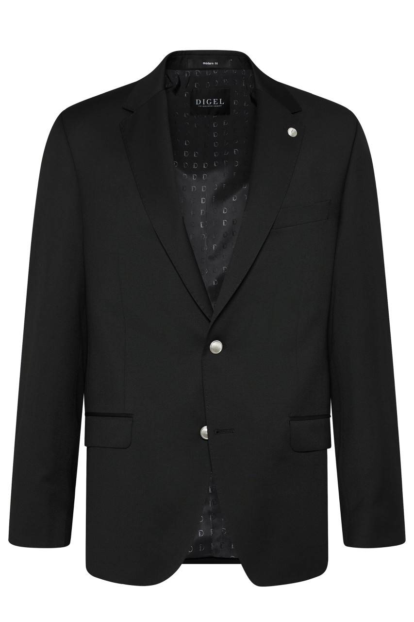 Digel Giacca nera digel drop sei modern fit lana reda super 110's