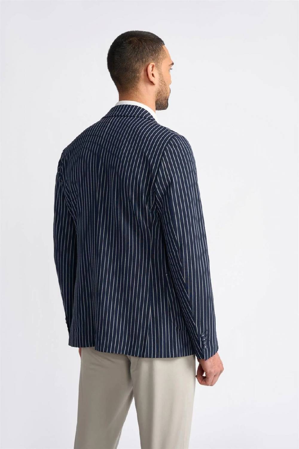 House of Cavani Giacca blazer blu gessata cavani slim fit Negozi Online