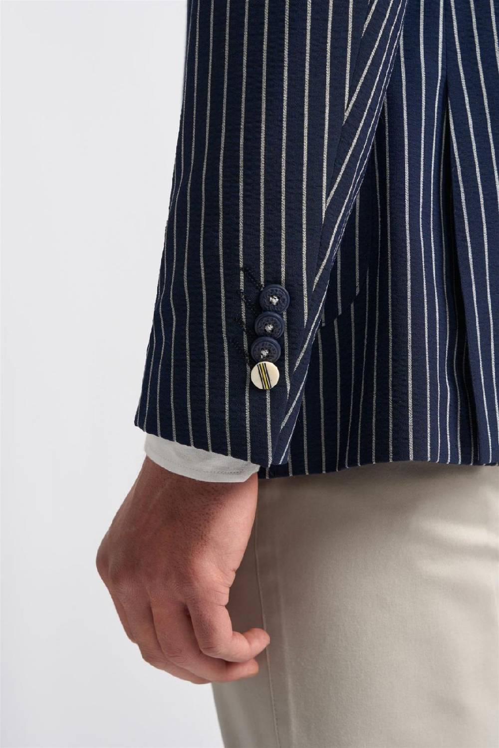 House of Cavani Giacca blazer blu gessata cavani slim fit Negozi Online
