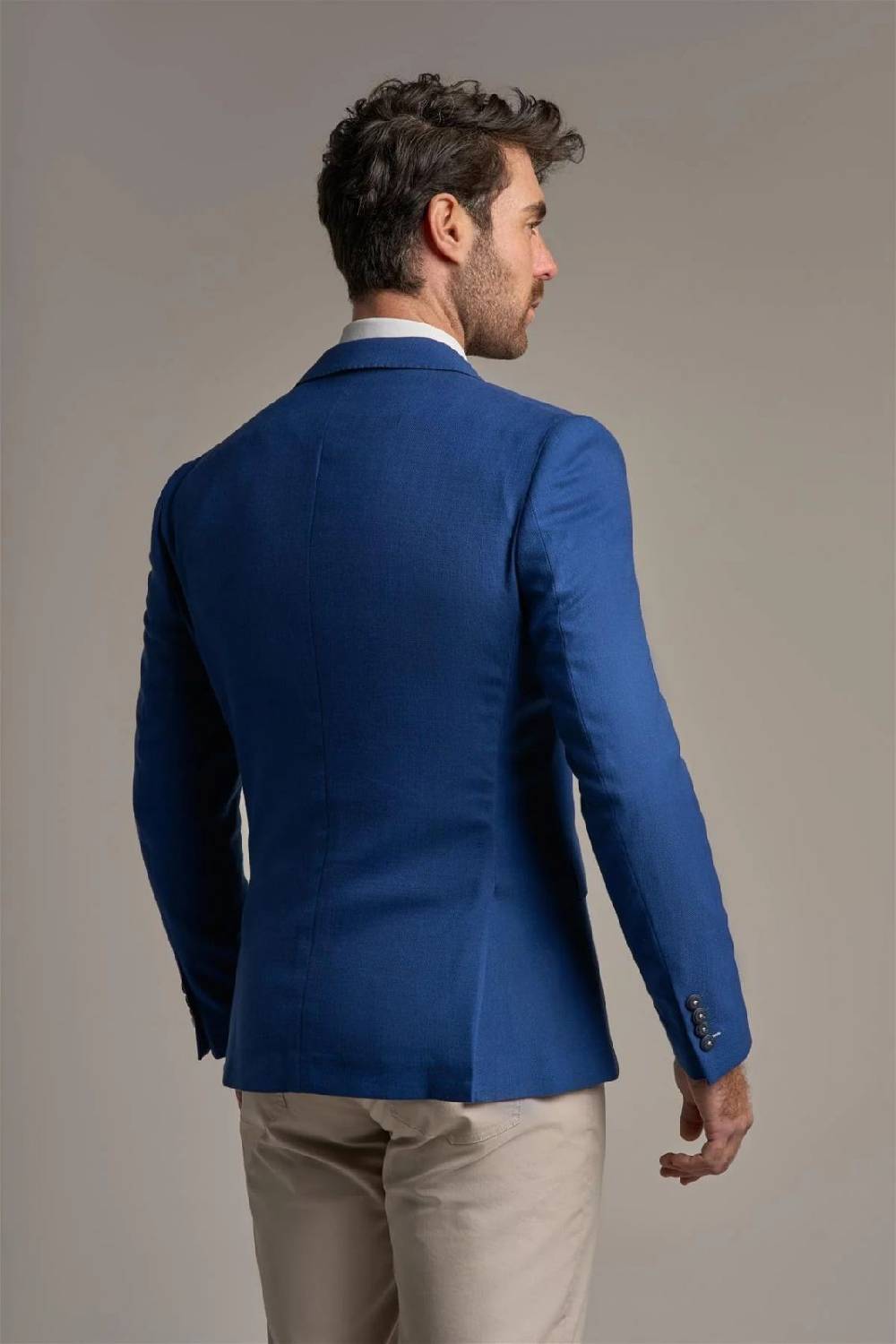 House of Cavani Giacca blu elettrico cavani slim fit a doppiopetto sfoderata Saldi Di Fabbrica