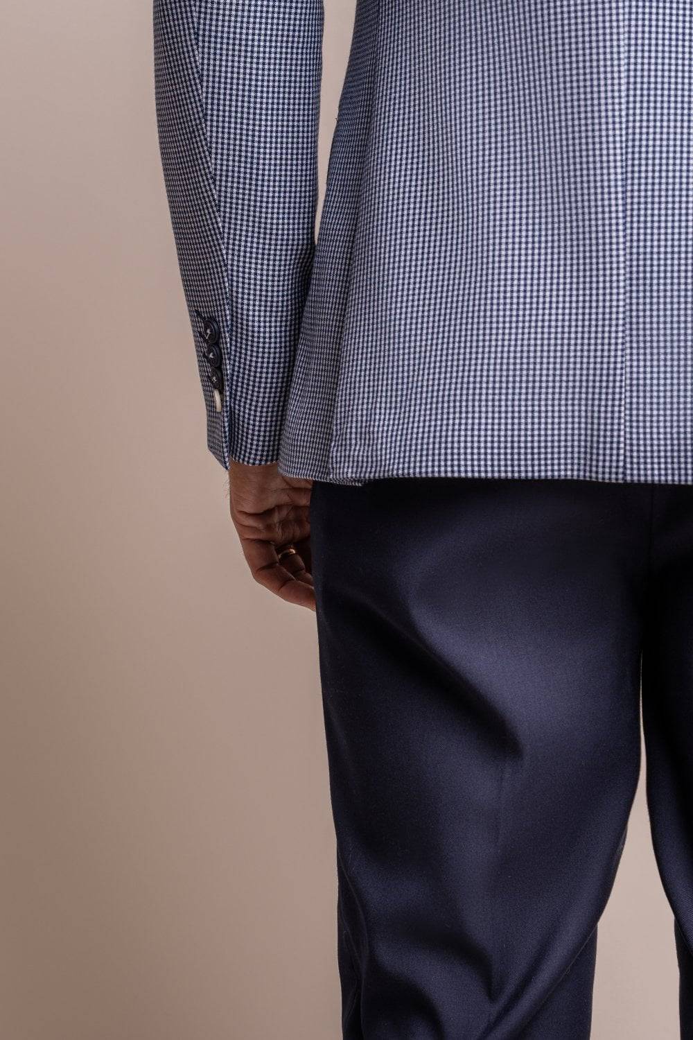 House of Cavani Giacca blazer cavani a quadretti blu stretch Negozio