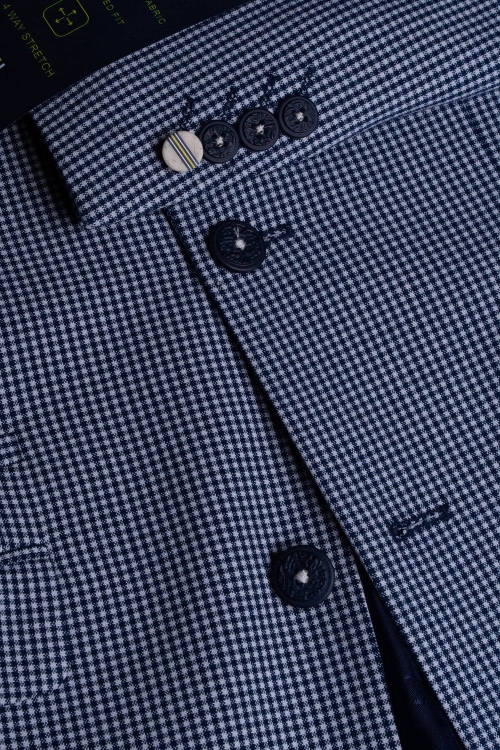 House of Cavani Giacca blazer cavani a quadretti blu stretch Negozio