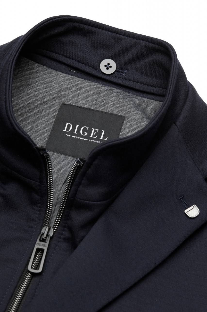 Digel Giacca blu in jersey modern fit digel con pettorina staccabile Moda