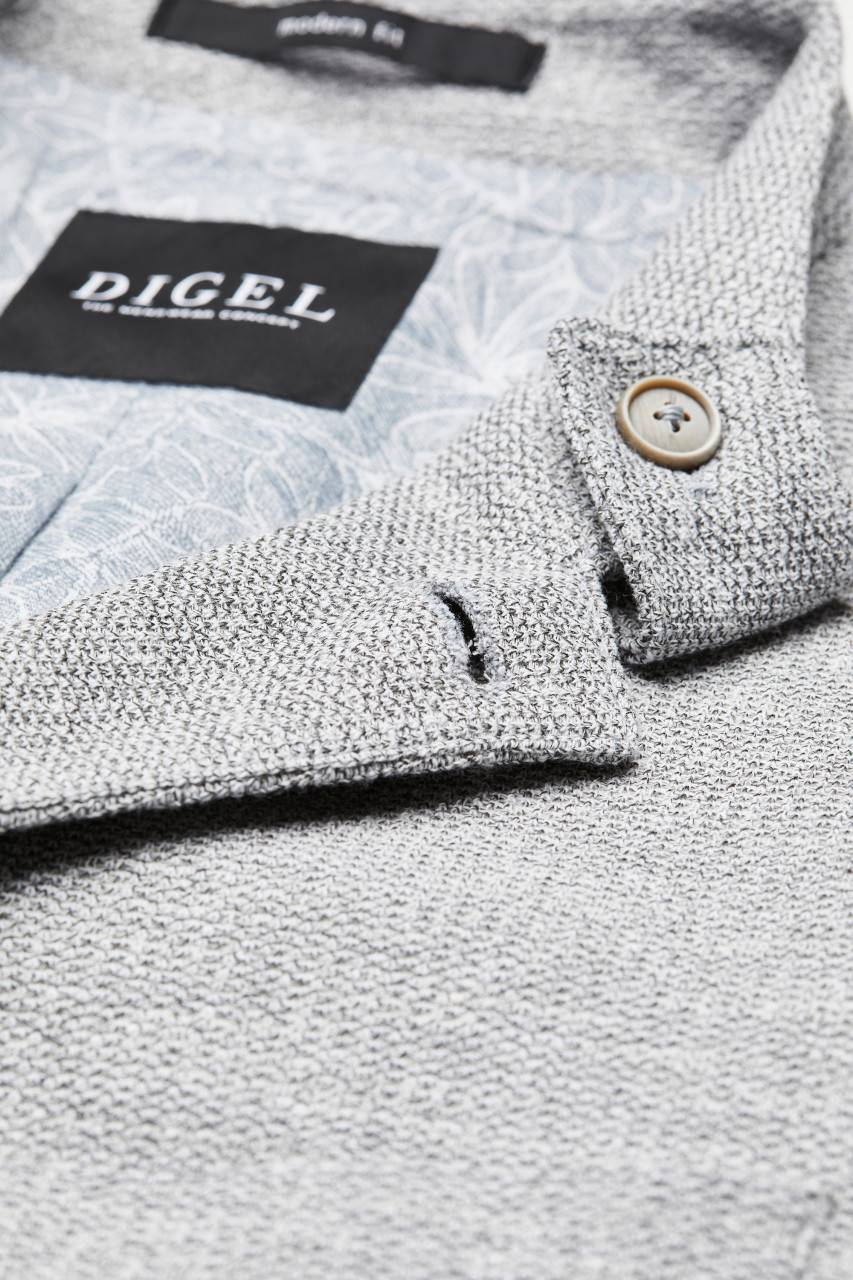 Digel Giacca digel grigio chiaro in jersey modern fit collo coreana 2025