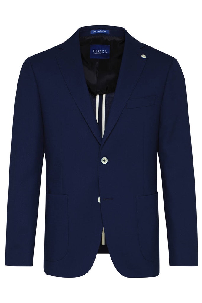 Digel Giacca blazer blu marine digel sfoderata drop quattro corto