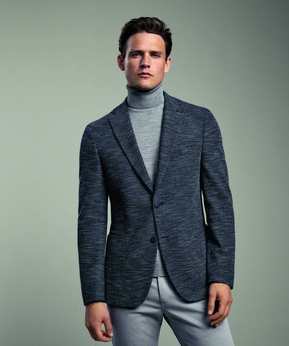 Digel Giacca in jersey blu digel drop sei modern fit Promozione