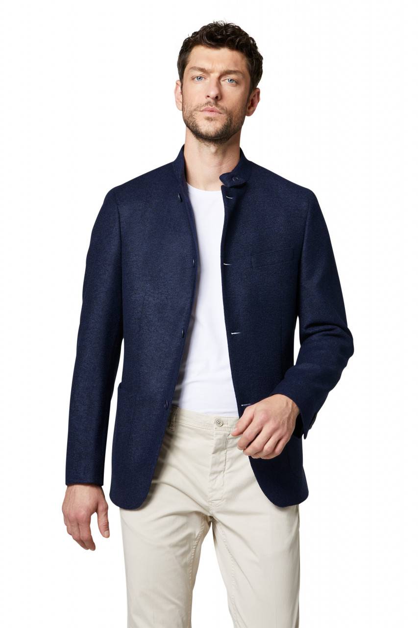 Digel Giacca blu in jersey digel collo coreana modern fit Qualità Garantita