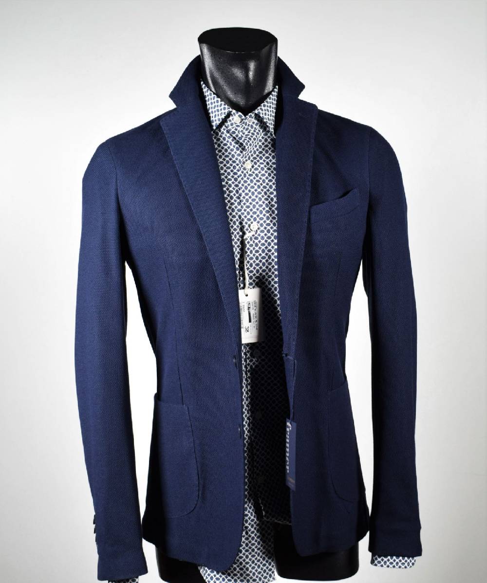 Framer Made in Italy Giacca framer informale blu sfoderata slim fit Acquista Ora
