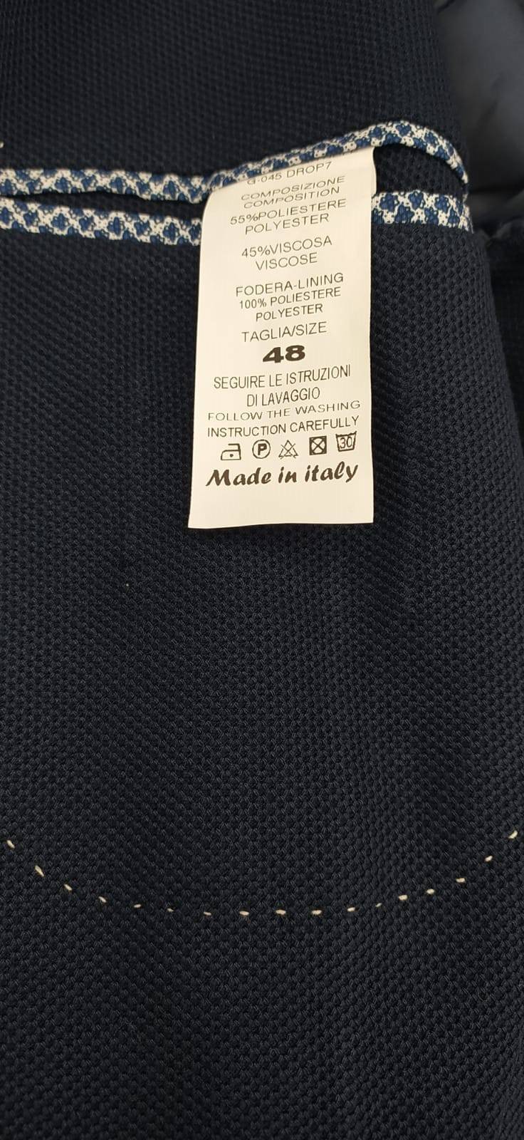 Framer Made in Italy Giacca framer informale blu sfoderata slim fit Acquista Ora