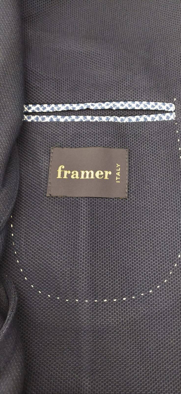 Framer Made in Italy Giacca framer informale blu sfoderata slim fit Acquista Ora