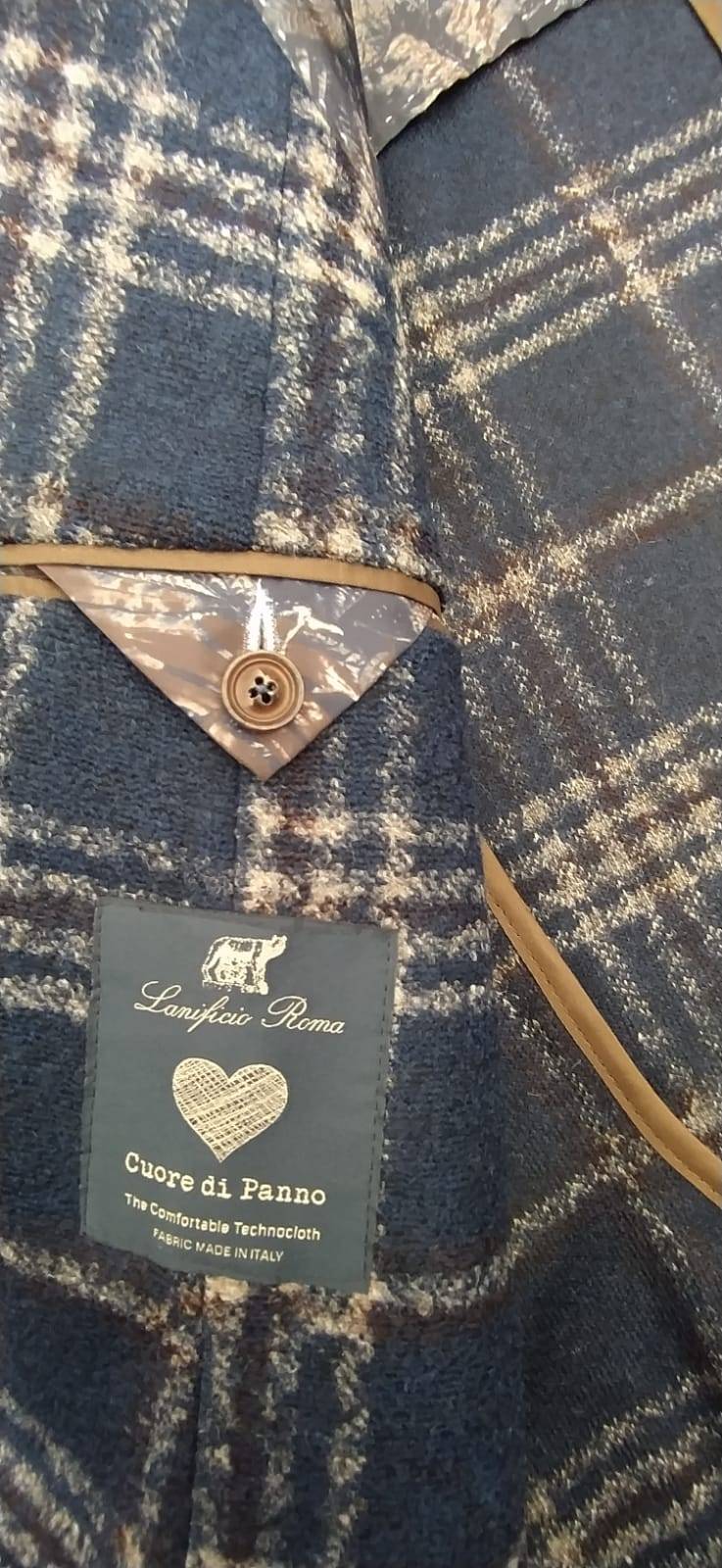 Digel Giacca blu a quadri digel in jersey sfoderata modern fit Fino Al -60%