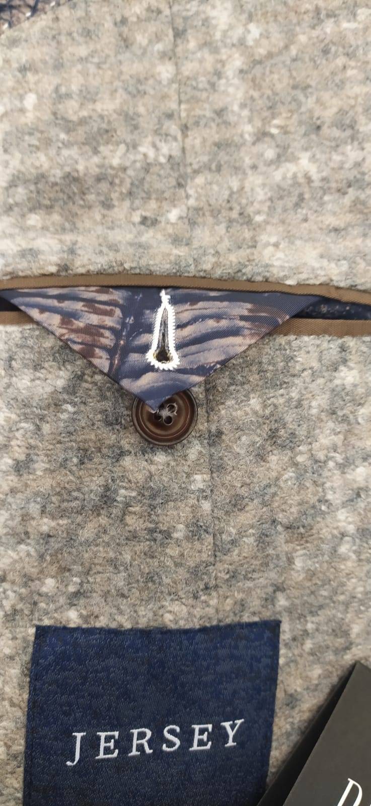 Digel Giacca beige a quadri digel in jersey sfoderata Affare Del Giorno