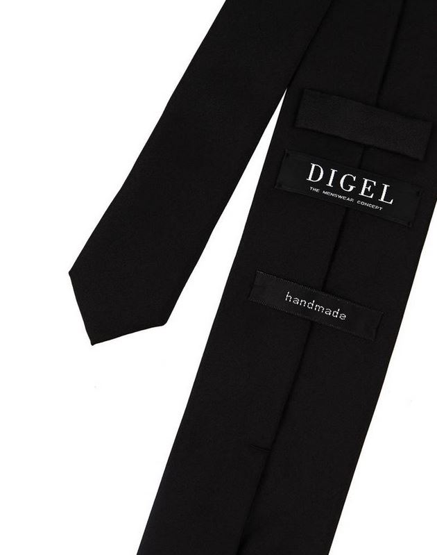 Digel Cravatta nera digel in seta pura In Saldo