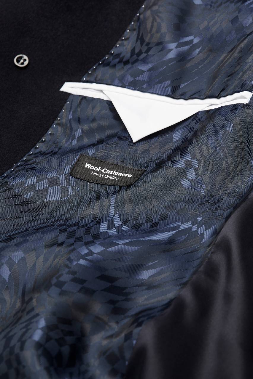 Digel Cappotto digel blu slim fit in misto cashmere Italia