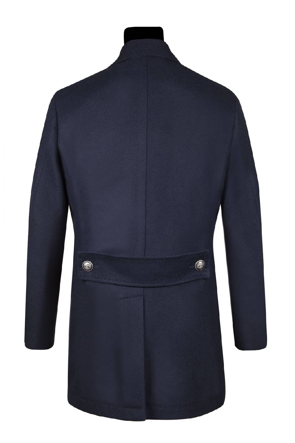 Simbols Cappotto blu doppiopetto sfoderato simbols misto cashmere Qualità Garantita