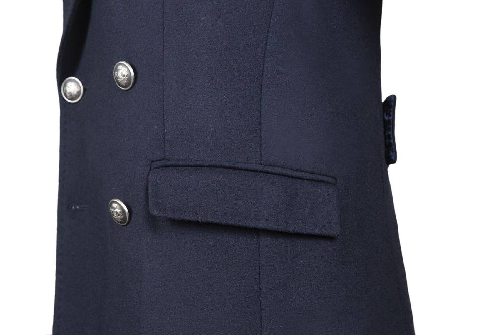 Simbols Cappotto blu doppiopetto sfoderato simbols misto cashmere Qualità Garantita