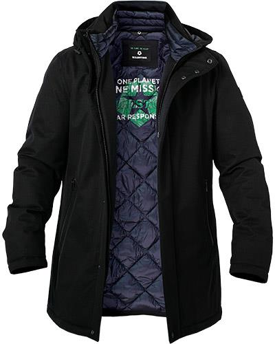 Milestone Parka blu milestone impermeabile con cappuccio staccabile Acquista Ora