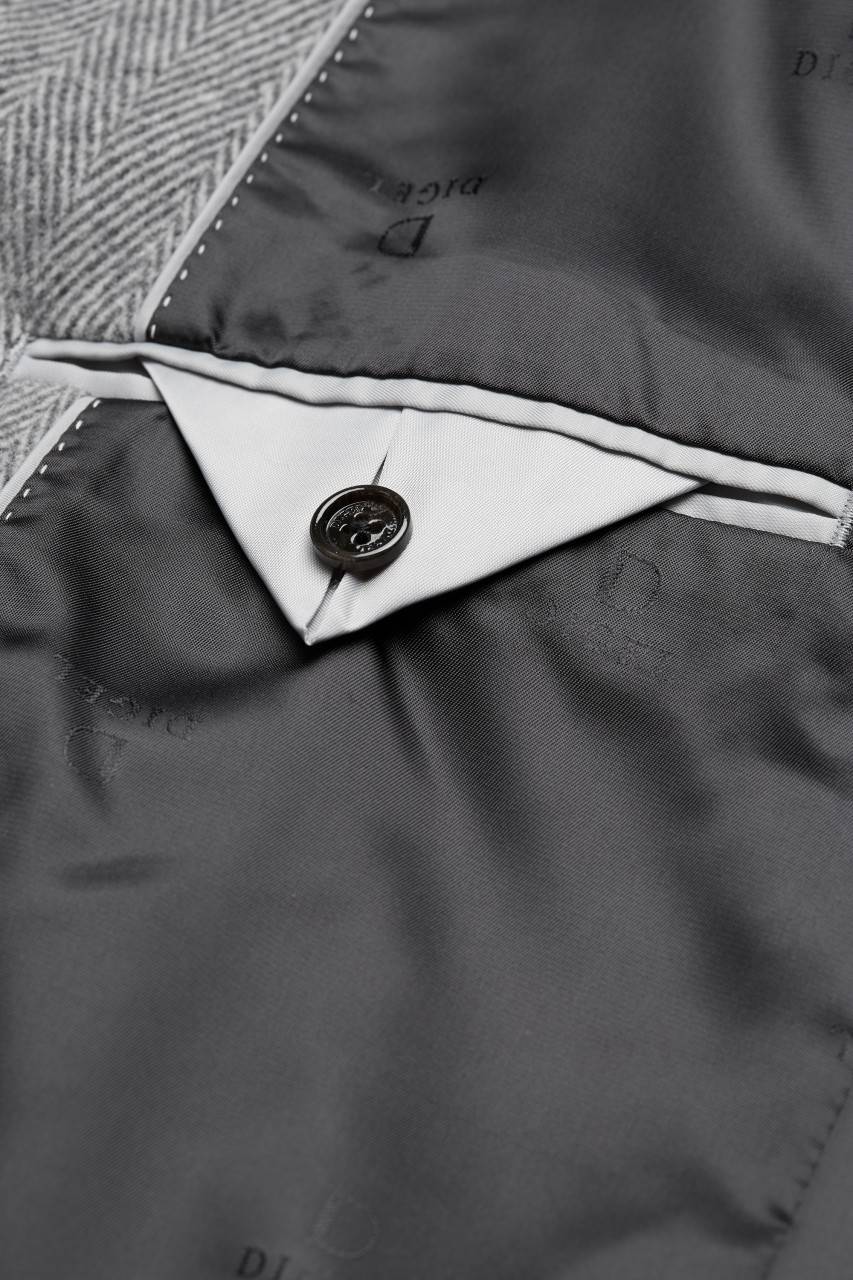 Digel Cappotto spigato grigio chiaro digel Promozione Limitata