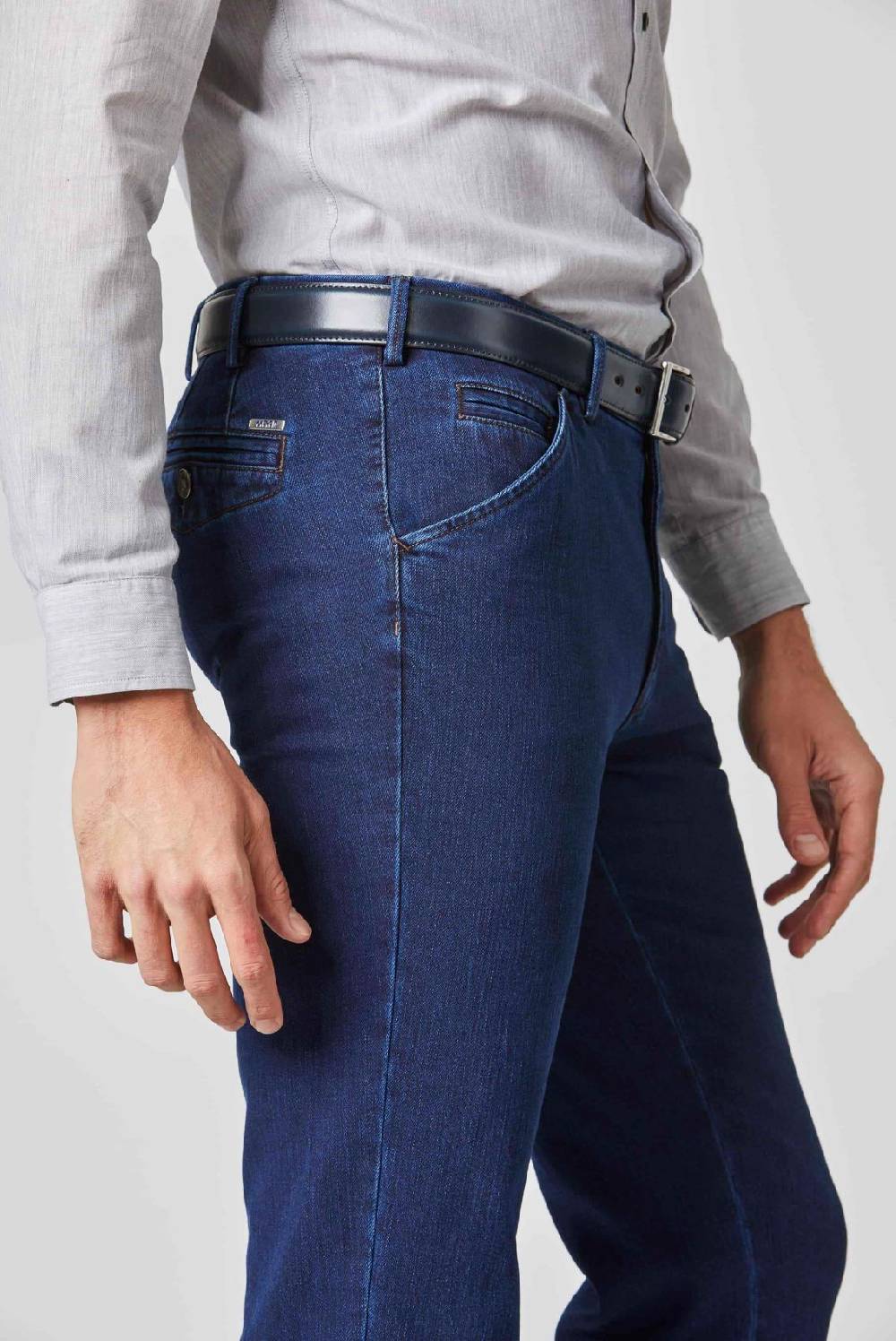 Meyer Jeans blu scuro meyer cotone e lana modern fit Convenienza