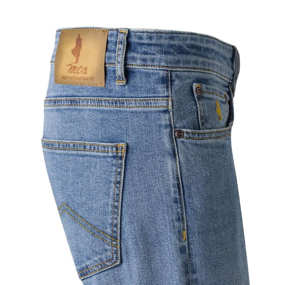 MCS Jeans cinque tasche denim lavaggio chiaro stretch mcs regular fit Online