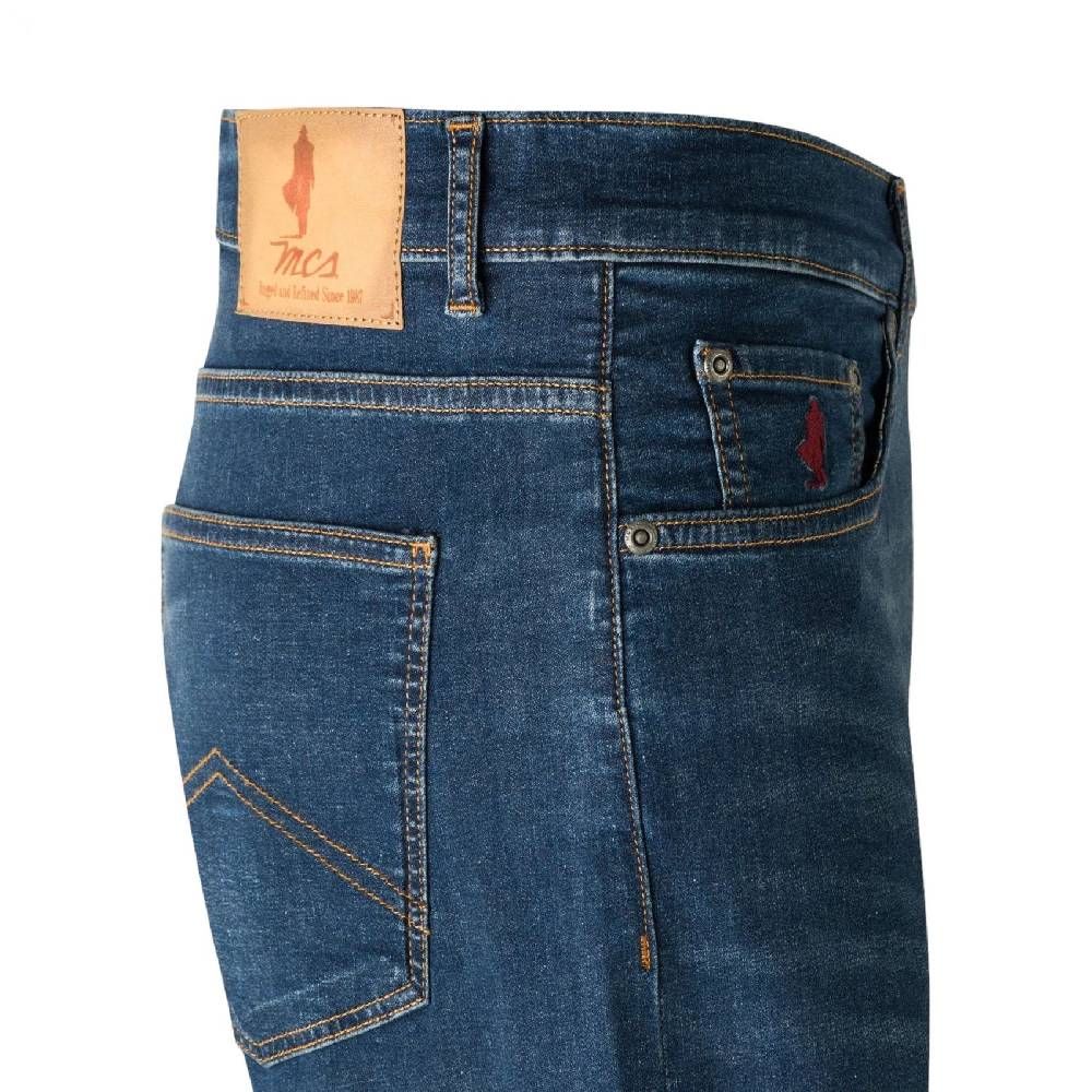 MCS Jeans mcs regular fit lavaggio scuro denim leggero stretch 8oz Saldi