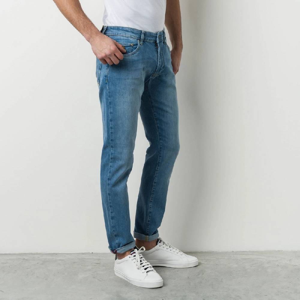MCS Cinque tasche denim chiaro stretch mcs regular fit Saldi Di Fabbrica