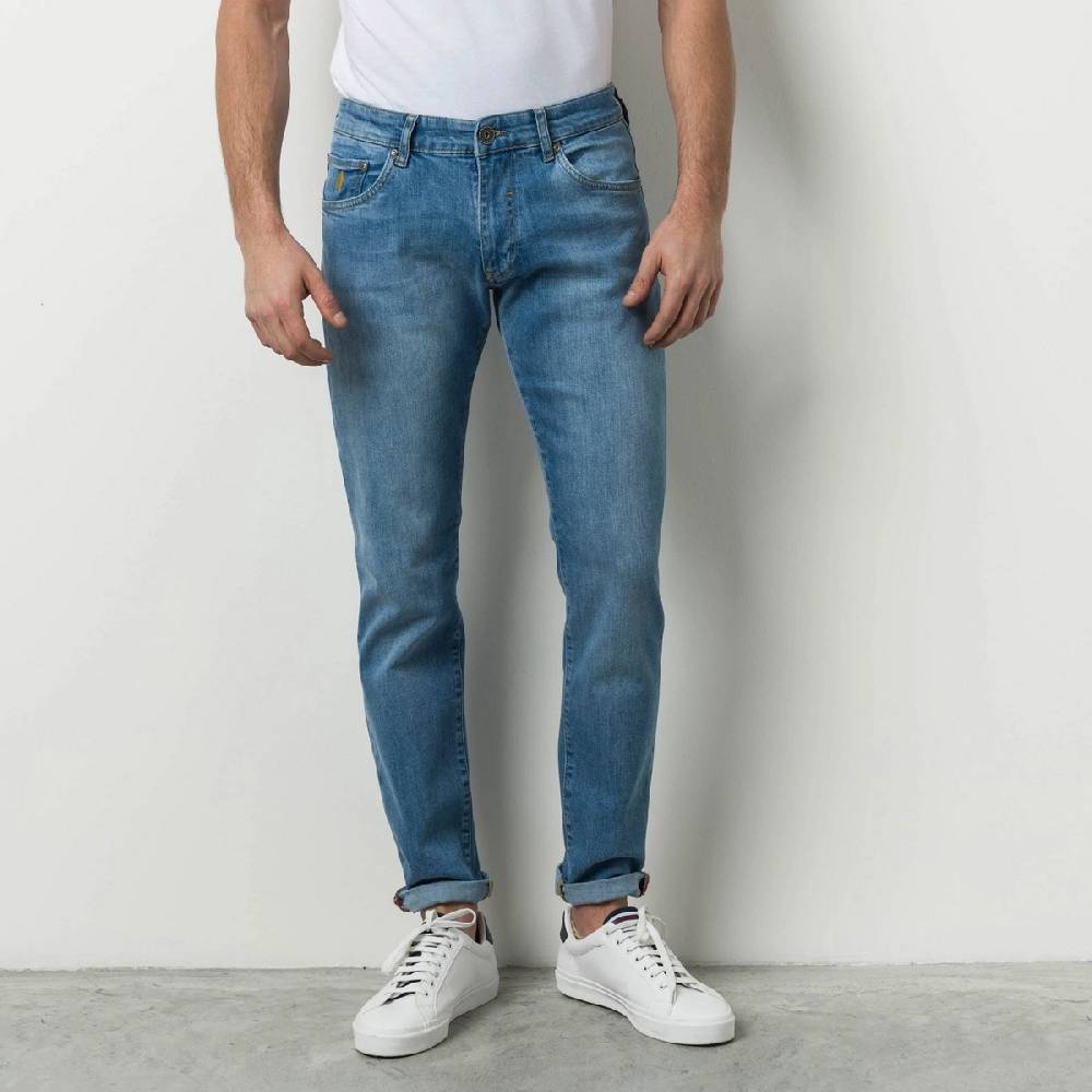 MCS Cinque tasche denim chiaro stretch mcs regular fit Saldi Di Fabbrica