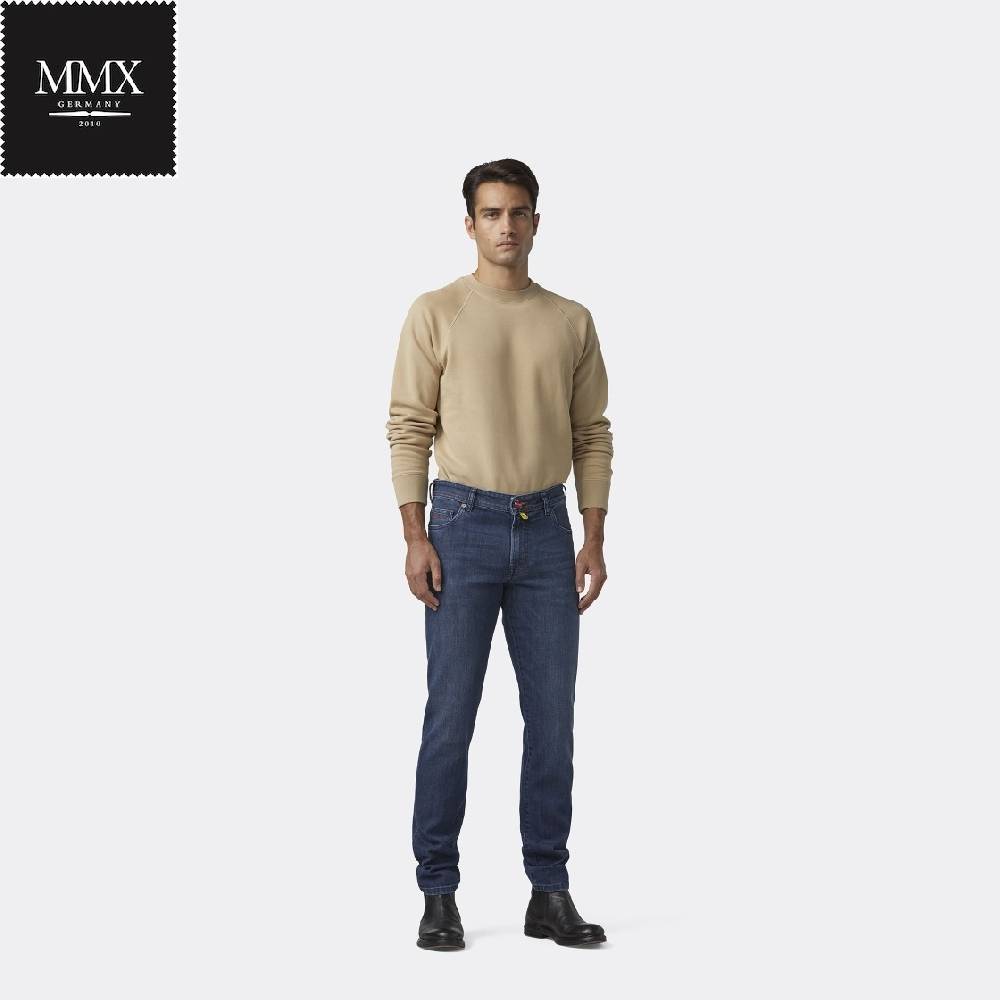 MMX Germany Jeans blu stone mmx denim stretch slim fit Vendite Flash